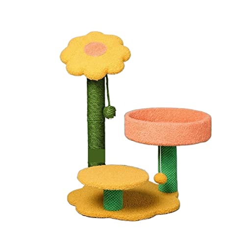 Katzenkratzer Katzen -Turm -Jump -Säulenkratzer für Katzen Klettern Rahmen Blumen Katzen Baum Haus Catch Board Haustier Möbel Haustier Spielzeug Beauty Comes von JINMUXUAN