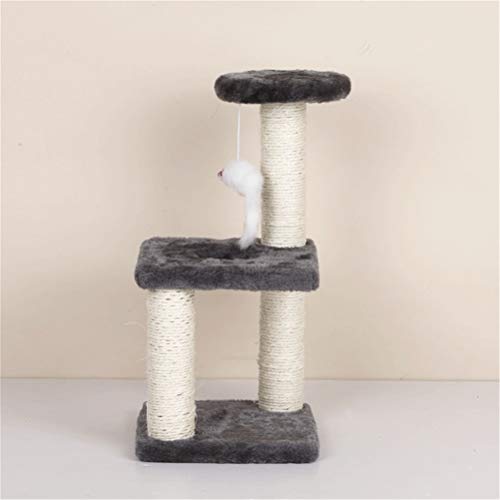 Pet Cat Tree House Katze Kletterrahmen Kletterrahmen mit Hängemattenkatzentisch Pet Cat Toy Kitty Play House für Katzenmöbeldekor (Farbe: rot) (grau) Beauty Comes von JINMUXUAN