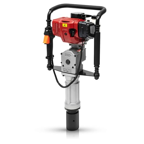 JINPRDAMZ Benzin-Pfahlramme 2 Takt 52CC Motor 1900W 2,3PS Pfostenramme Pfostentreiber mit 55mm/70mm Pfosten-Rammköpfen und Y/T-Pfostentreiber, Schlagbohrer Benzin-Ramme für Gebäude Zaunbau JINPRDAMZ Benzin-Pfahlramme 2 Takt 52CC Motor 1900W 2,3PS Pfostenramme Pfostentreiber mit 55mm/70mm Pfosten-Rammköpfen und Y/T-Pfostentreiber, Schlagbohrer Benzin-Ramme für Gebäude Zaunbau von JINPRDAMZ