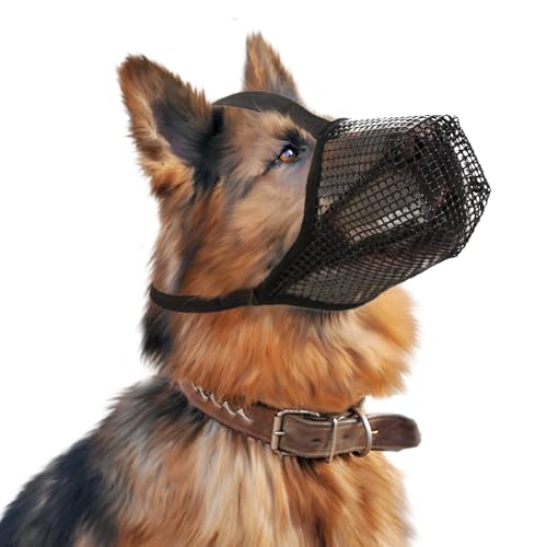 Maulkorb für Hunde, Größe L Verstellbare Hundemaulkörbe Weicher Netzmaulkorb für Mittlere Hunde Große Hunde Hundemaulkorb zum Verhindern von Fressen Lecken Bellen Ermöglicht Hecheln und Trinken Maulkorb für Hunde, Größe L Verstellbare Hundemaulkörbe Weicher Netzmaulkorb für Mittlere Hunde Große Hunde Hundemaulkorb zum Verhindern von Fressen Lecken Bellen Ermöglicht Hecheln und Trinken von JINSIHU