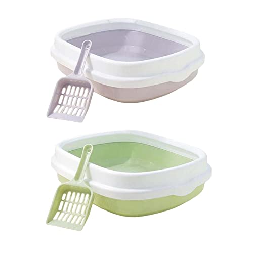 JISADER 2X Halbgeschlossene Katzentoilette, Langlebige Offene Katzentoilette für Kitty Kitten JISADER 2X Halbgeschlossene Katzentoilette, Langlebige Offene Katzentoilette für Kitty Kitten von JISADER