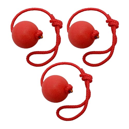 JISADER 3-teiliges Hunde-Kauspielzeug, Welpen-Kauspielzeug, aggressives Kauen, Training, Apportierball, 5 cm, für kleine, mittelgroße und große Hunde JISADER 3-teiliges Hunde-Kauspielzeug, Welpen-Kauspielzeug, aggressives Kauen, Training, Apportierball, 5 cm, für kleine, mittelgroße und große Hunde von JISADER
