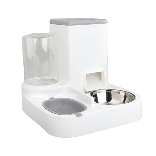 JISADER Automatischer Futterspender für Haustiere, Tränke, Katzenfutter und Wasserspender, Katzennapf, große Kapazität, Fress- und Trinknapf für kleine, GRAU JISADER Automatischer Futterspender für Haustiere, Tränke, Katzenfutter und Wasserspender, Katzennapf, große Kapazität, Fress- und Trinknapf für kleine, GRAU von JISADER