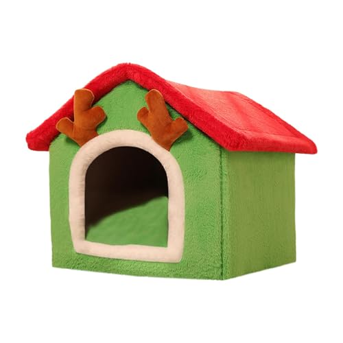 JISADER Bequemes Katzenhaus, halbgeschlossen, warmes Haustierhaus, Elchgeweih, Haustierschlafbett für zu Hause, im Freien, kleine Tiere, L JISADER Bequemes Katzenhaus, halbgeschlossen, warmes Haustierhaus, Elchgeweih, Haustierschlafbett für zu Hause, im Freien, kleine Tiere, L von JISADER