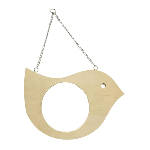 JISADER Bird Swing Toy Kauspielzeug, Holzpapagei Barch Parrot Entertainment Swing Barch für Hamster Cockatiel Conures, Vogelform von JISADER