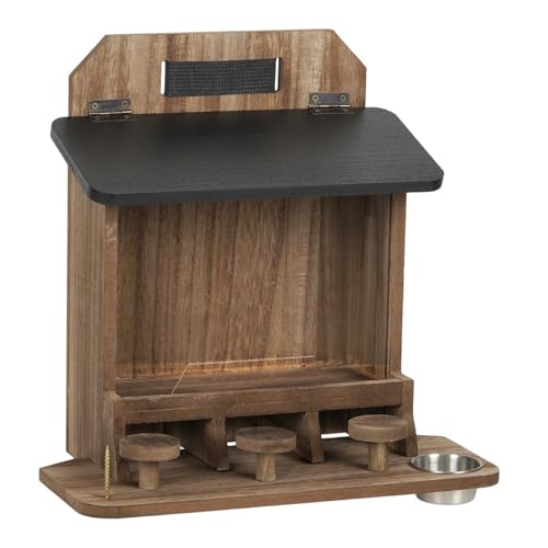 JISADER Eichhörnchen-Futterspender aus, Futterplattform, Dekoration, wetterfest, geräumig, Eichhörnchen-Futterbox mit hochklappbarem Deckel für JISADER Eichhörnchen-Futterspender aus, Futterplattform, Dekoration, wetterfest, geräumig, Eichhörnchen-Futterbox mit hochklappbarem Deckel für von JISADER