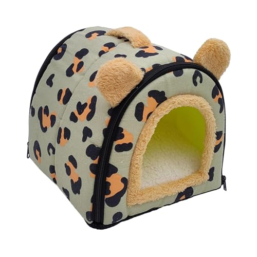 JISADER Faltbares Haustierhaus, weiches Katzenbett mit Rutschfester Unterseite, für kleine Hundekissen, Katzenhöhle für Hauskatzen, mit Kissen, grün 26x26x26cm JISADER Faltbares Haustierhaus, weiches Katzenbett mit Rutschfester Unterseite, für kleine Hundekissen, Katzenhöhle für Hauskatzen, mit Kissen, grün 26x26x26cm von JISADER