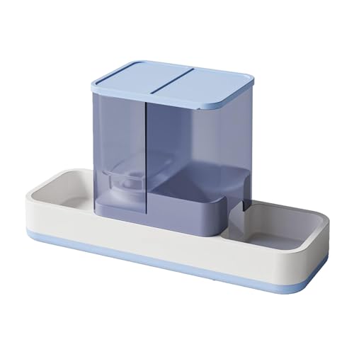 JISADER Futter- und Wasserspender-Set, Schwerkraft-Tierfutterspender, Rutschfester Katzennapf, integriert 2 in 1 für, Kaninchen, Kätzchen, Welpen, Blau JISADER Futter- und Wasserspender-Set, Schwerkraft-Tierfutterspender, Rutschfester Katzennapf, integriert 2 in 1 für, Kaninchen, Kätzchen, Welpen, Blau von JISADER