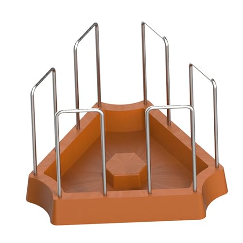 JISADER Futterspender für, Wassernapf, Beschwertes Futtertablett, Futternapf für Semi Aquatisches Aquarium, Bartagame, Hellbraun von JISADER