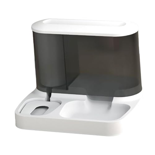 JISADER Futterspender Katze, Futter- und Wasserspender, Automatischer Futterspender, Intelligenter Katzenfutter Automat, Haustiere Trockenfutter, Futterspender für Katzen/Hunde, Weiß von JISADER
