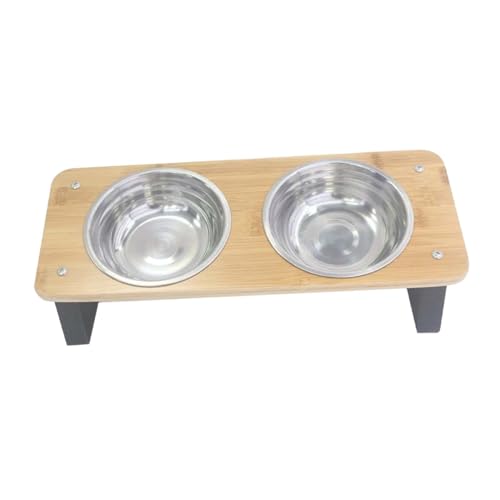 JISADER Gekippte Doppelnäpfe für Wasser und Futter für Haustiere. Erhöhte Futternäpfe für Katzen. Futter- und Wasser-Futterstation für Katzen aus Holz JISADER Gekippte Doppelnäpfe für Wasser und Futter für Haustiere. Erhöhte Futternäpfe für Katzen. Futter- und Wasser-Futterstation für Katzen aus Holz von JISADER
