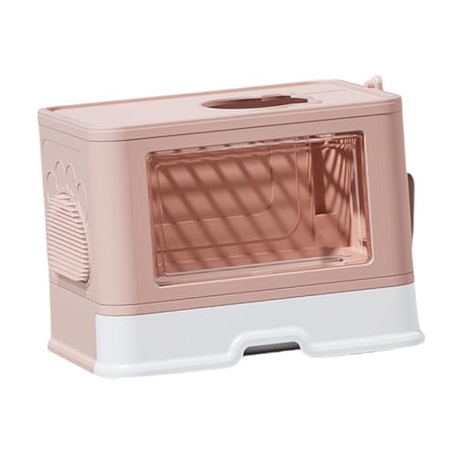 JISADER Geschlossene Katzenbox, großes Katzentöpfchen, waschbares Kätzchentöpfchen, Katzenbettpfanne für Hauskatzen, Rosa JISADER Geschlossene Katzenbox, großes Katzentöpfchen, waschbares Kätzchentöpfchen, Katzenbettpfanne für Hauskatzen, Rosa von JISADER