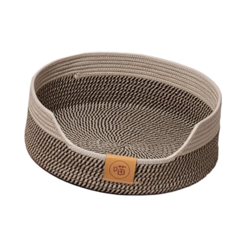JISADER Gewebter Katzenbettkorb, Nest, Möbel, Schutz, Heimtierbedarf, Ruhe, langlebig, für Innenkatzen, universelles Schleifkrallen-Schlafbett, Braun 40cm JISADER Gewebter Katzenbettkorb, Nest, Möbel, Schutz, Heimtierbedarf, Ruhe, langlebig, für Innenkatzen, universelles Schleifkrallen-Schlafbett, Braun 40cm von JISADER