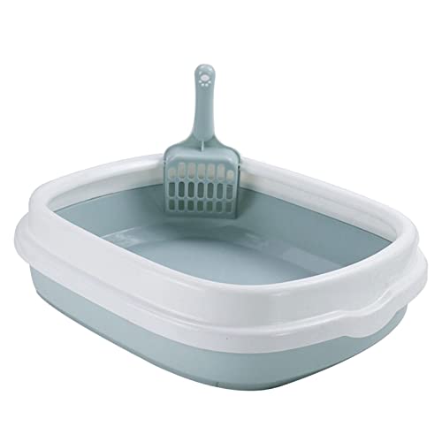 JISADER Halbgeschlossene Katzentoilette, Katzenbettpfanne mit umschlossener oberer Abdeckung, langlebige Hundetoilette, Kätzchen-Sandkasten, Katzentoilette, GRAU JISADER Halbgeschlossene Katzentoilette, Katzenbettpfanne mit umschlossener oberer Abdeckung, langlebige Hundetoilette, Kätzchen-Sandkasten, Katzentoilette, GRAU von JISADER
