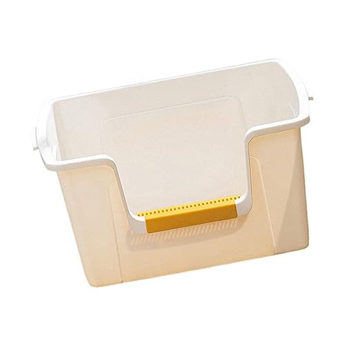 JISADER Halbgeschlossene Katzentoilette, Töpfchentoilette, großer Raum, leicht, spritzwassergeschützt, mit Griffen, Bettpfanne für, Kätzchen, Weiß JISADER Halbgeschlossene Katzentoilette, Töpfchentoilette, großer Raum, leicht, spritzwassergeschützt, mit Griffen, Bettpfanne für, Kätzchen, Weiß von JISADER