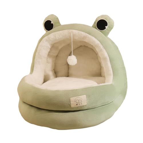 JISADER Halbgeschlossenes Katzennest, Katzenbett, Höhle, bequemes, abnehmbares Innenkissen, kratzfestes Schlafbett, warmes Haus, Hundehütte, grün s JISADER Halbgeschlossenes Katzennest, Katzenbett, Höhle, bequemes, abnehmbares Innenkissen, kratzfestes Schlafbett, warmes Haus, Hundehütte, grün s von JISADER
