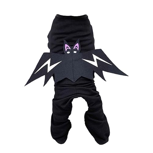 JISADER Halloween-Fledermausflügel-Hundekostüm, Cosplay-Outfit, Anziehdekorationen, Bekleidung, Halloween-Haustierkostüm für Party, Karneval, Urlaub, Festival, XL JISADER Halloween-Fledermausflügel-Hundekostüm, Cosplay-Outfit, Anziehdekorationen, Bekleidung, Halloween-Haustierkostüm für Party, Karneval, Urlaub, Festival, XL von JISADER
