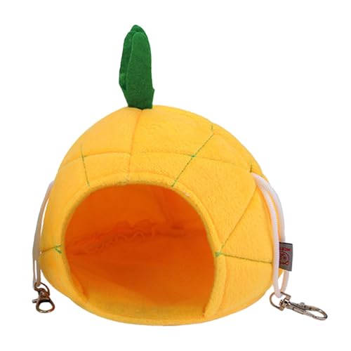 JISADER Hamster Hängebett Hängematte Spielzeug Niedliches Hamster Hängehaus Warmes Meerschweinchenbett für Kleintiere, Gelbe Ananas JISADER Hamster Hängebett Hängematte Spielzeug Niedliches Hamster Hängehaus Warmes Meerschweinchenbett für Kleintiere, Gelbe Ananas von JISADER