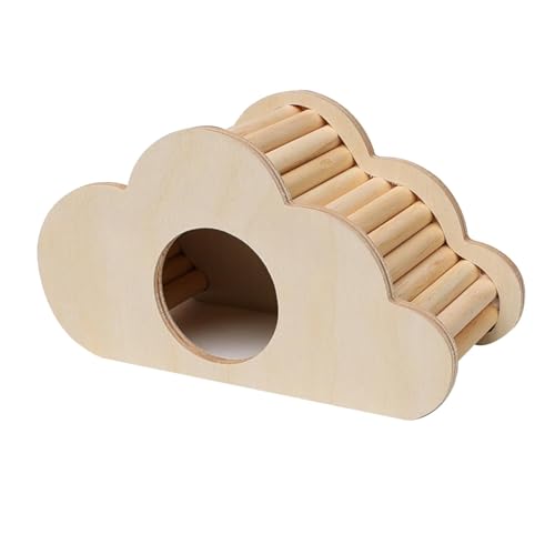 JISADER Hamster Holzhaus Versteck Kletterspielzeug Lebensraum Dekoration Kleintierkäfig Dekor, Wolkenform JISADER Hamster Holzhaus Versteck Kletterspielzeug Lebensraum Dekoration Kleintierkäfig Dekor, Wolkenform von JISADER