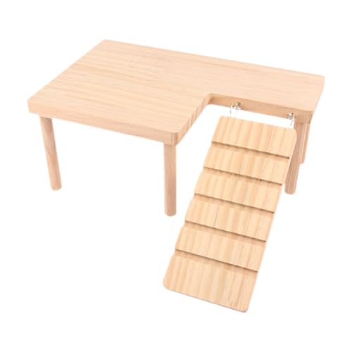 JISADER Hamster Holzplattformen Spielzeug, Kleintiermöbel mit Kletterleiter, Stabile Hamstertreppe für Kleintiere, Rechts JISADER Hamster Holzplattformen Spielzeug, Kleintiermöbel mit Kletterleiter, Stabile Hamstertreppe für Kleintiere, Rechts von JISADER