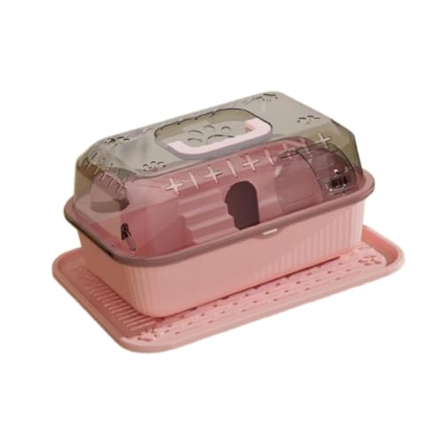JISADER Hamster House Hamster Reiseträger Hamster Carry Case Smalltiere Ausgangsfall, Rosa von JISADER