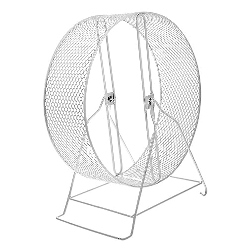 JISADER Hamster-Übungsrad, Hamster-Laufübungsrad, Spielzeug, mit Gestell, geräuschlos, rutschfest, Jogging-Radrolle für Igel, Eichhörnchen, Durchmesser 32cm von JISADER