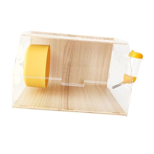 JISADER Hamsterkäfig mit Wasserzufuhr, Übungsspielhaus, atmungsaktiv, tragbar, Acrylkäfig, Rennmaushaus für kleine Igeltiere JISADER Hamsterkäfig mit Wasserzufuhr, Übungsspielhaus, atmungsaktiv, tragbar, Acrylkäfig, Rennmaushaus für kleine Igeltiere von JISADER