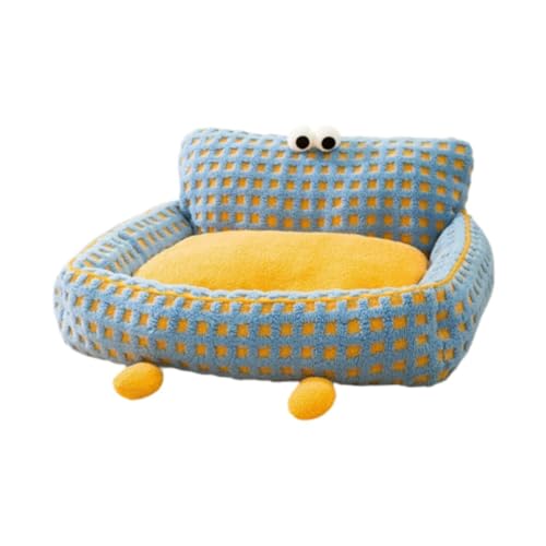 JISADER Haustier-, Hundesofa, Nest, warm, Cartoon-Design, gemütlich, zum Spielen, Heimdekoration, Katzencouch, Bett, Haustierhöhle für den, Blau übergroß JISADER Haustier-, Hundesofa, Nest, warm, Cartoon-Design, gemütlich, zum Spielen, Heimdekoration, Katzencouch, Bett, Haustierhöhle für den, Blau übergroß von JISADER