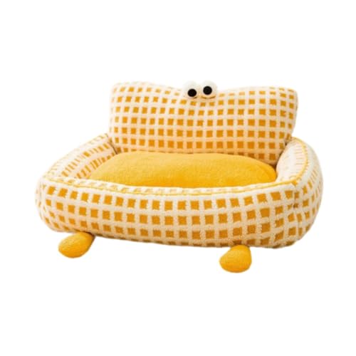 JISADER Haustier-, Hundesofa, Nest, warm, Cartoon-Design, gemütlich, zum Spielen, Heimdekoration, Katzencouch, Bett, Haustierhöhle für den, Gelb übergroß JISADER Haustier-, Hundesofa, Nest, warm, Cartoon-Design, gemütlich, zum Spielen, Heimdekoration, Katzencouch, Bett, Haustierhöhle für den, Gelb übergroß von JISADER