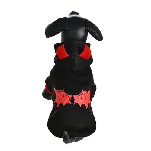 JISADER Haustier-Cosplay-Kostüm, Wintermantel, Haustierkostüm, Teufelsstil, Welpen-Sweatshirt für den Urlaub, L JISADER Haustier-Cosplay-Kostüm, Wintermantel, Haustierkostüm, Teufelsstil, Welpen-Sweatshirt für den Urlaub, L von JISADER