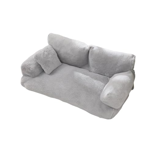 JISADER Haustier Couch Bett Katze Couch Bett Welpen Schlafen Bett für Indoor Katzen für Kleine Hunde Kitty, Hellgrau M JISADER Haustier Couch Bett Katze Couch Bett Welpen Schlafen Bett für Indoor Katzen für Kleine Hunde Kitty, Hellgrau M von JISADER