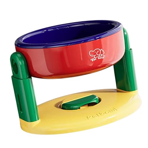 JISADER Haustier -Feeder -Hunde Ernährungsschale, Anti -Schlupf -Saugfutterbehälter Haustier, erhöhte Katzenschalen, Rot von JISADER