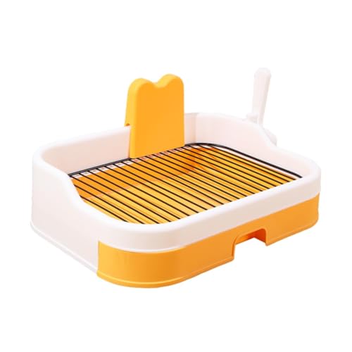 JISADER Haustier Hund Toilette Welpen Training Tablett Pet Pee Toilette Indoor Hund Töpfchen Tablett für Veranda, Orangeweiß JISADER Haustier Hund Toilette Welpen Training Tablett Pet Pee Toilette Indoor Hund Töpfchen Tablett für Veranda, Orangeweiß von JISADER