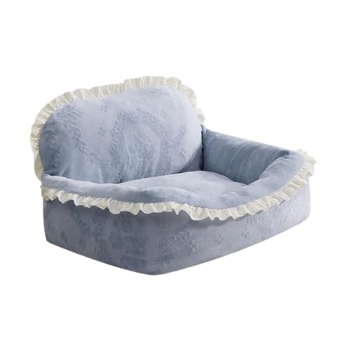 JISADER Haustier Hundebett, Warmes Zwinger Sofa, rutschfeste Unterseite, Kitty, Elegant, Herbst Winter, Bequem, für Welpen, Heimdekoration, Warm für Katzen Im, Graublau JISADER Haustier Hundebett, Warmes Zwinger Sofa, rutschfeste Unterseite, Kitty, Elegant, Herbst Winter, Bequem, für Welpen, Heimdekoration, Warm für Katzen Im, Graublau von JISADER
