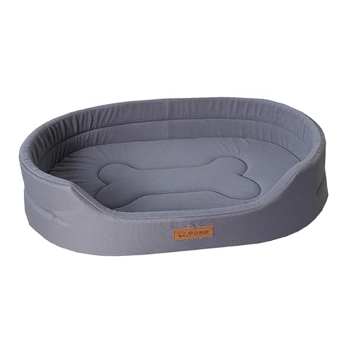 JISADER Haustierbett mit niedrigen Vorderkanten, rechteckiges, atmungsaktives Katzensofa, Hundebett, waschbares, weiches Hundebett, Welpenbett, Grau XL von JISADER