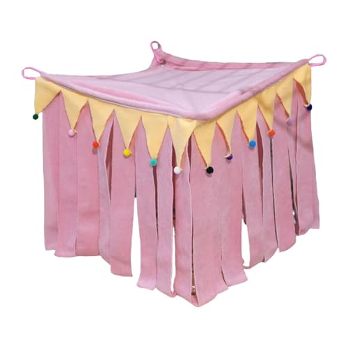 JISADER Haustiere Käfig Ecke Hideout Ruhenest Hamster Haus Kleine Tier Hideout für Frettchen, Rosa, M von JISADER