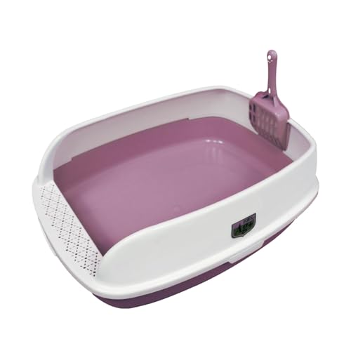 JISADER Hochseitige Katzentoilette, Bettpfanne für kleine Tiere, Sandkasten für kleine Tiere, langlebiges Heimtierzubehör mit Siebpedal, Katzentoilette, ROSA JISADER Hochseitige Katzentoilette, Bettpfanne für kleine Tiere, Sandkasten für kleine Tiere, langlebiges Heimtierzubehör mit Siebpedal, Katzentoilette, ROSA von JISADER