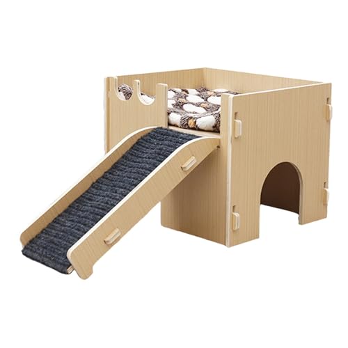 JISADER Hölzernes Versteck für Meerschweinchen, Hamsterhaus, Holzschloss, Käfig für andere Kleintiere JISADER Hölzernes Versteck für Meerschweinchen, Hamsterhaus, Holzschloss, Käfig für andere Kleintiere von JISADER