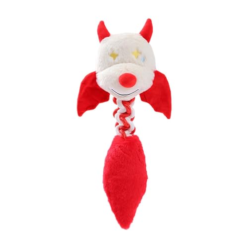 JISADER Hunde-Plüsch-Hunde-Plüschtier, Stofftier, interaktives Spielzeug für kleine, mittelgroße und große Hunde, Rot JISADER Hunde-Plüsch-Hunde-Plüschtier, Stofftier, interaktives Spielzeug für kleine, mittelgroße und große Hunde, Rot von JISADER