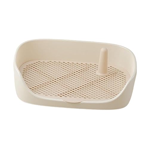 JISADER Hunde-Toiletten-Trainings-Töpfchen-Tablett, Trainingsunterlage, Toilette, Toilette, Wohnung, Katzentoilette, Haustier-Katzentoilette, Töpfchen-Trainer, Beige 40x30x11cm von JISADER