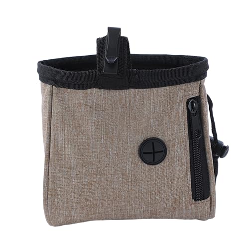 JISADER Hunde-Trainingstasche, Hunde-Auslauftasche mit Clip-Hüftgurt, Kordelzug für Hunde-Leckerli, Trainings-Hundetasche für Hunde und Welpen für den Alltag, Hellbraun JISADER Hunde-Trainingstasche, Hunde-Auslauftasche mit Clip-Hüftgurt, Kordelzug für Hunde-Leckerli, Trainings-Hundetasche für Hunde und Welpen für den Alltag, Hellbraun von JISADER