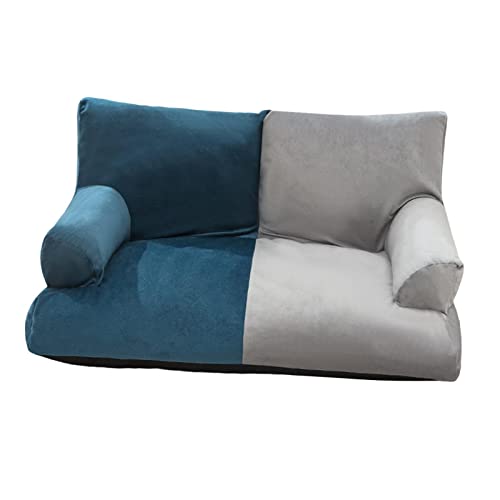 JISADER Hundebett, Sofa, Haustier-Sofa, Bettkissen, rutschfest, stabil, doppelt, farblich passend, leicht, langlebig, abnehmbar, Katzensofa, Katzensofa für, Cyangrau JISADER Hundebett, Sofa, Haustier-Sofa, Bettkissen, rutschfest, stabil, doppelt, farblich passend, leicht, langlebig, abnehmbar, Katzensofa, Katzensofa für, Cyangrau von JISADER