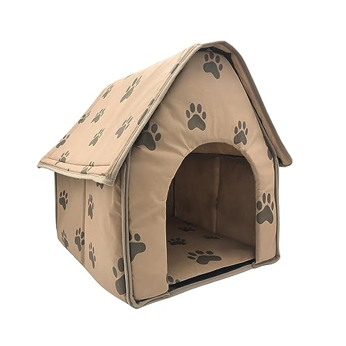 JISADER Hundebetthaus, kleine Fußabdrücke, Haustierhaus, Zwinger, Hundekäfig, Kitty, rutschfeste Unterseite, Haustierbedarf, Katzenbett für Hauskatzen, für JISADER Hundebetthaus, kleine Fußabdrücke, Haustierhaus, Zwinger, Hundekäfig, Kitty, rutschfeste Unterseite, Haustierbedarf, Katzenbett für Hauskatzen, für von JISADER