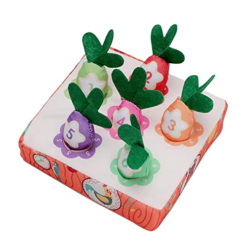 JISADER Hundeplüsch-Karottenmatte, interaktives Hundespielzeug, Rettich ziehendes Stofftier, kreatives Hundekauspielzeug, Hundepuzzlespielzeug für kleine, 6 Stück Karotten von JISADER