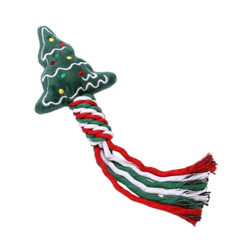 JISADER Hundeseil-Spielzeug, weihnachtliches Hundespielzeug, leicht, Hunde-Schlepperspielzeug gegen Langeweile, Hunde-beißspielzeug für Welpen-Spielparty, Weihnachtsbaum JISADER Hundeseil-Spielzeug, weihnachtliches Hundespielzeug, leicht, Hunde-Schlepperspielzeug gegen Langeweile, Hunde-beißspielzeug für Welpen-Spielparty, Weihnachtsbaum von JISADER