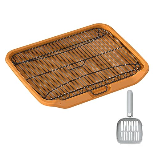 JISADER Hundetoilette, Haustier-Pee-Toilette, Haustier-Katzentoilette, Trainingspad-Halter, Welpen-Töpfchen-Tablett, Heimtierbedarf, Orange JISADER Hundetoilette, Haustier-Pee-Toilette, Haustier-Katzentoilette, Trainingspad-Halter, Welpen-Töpfchen-Tablett, Heimtierbedarf, Orange von JISADER
