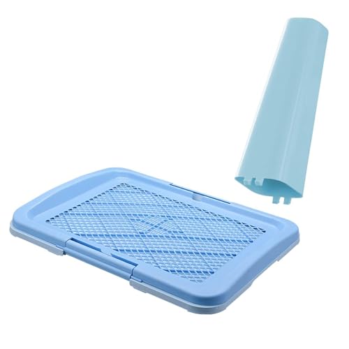 JISADER Hundetoilette, Hundetöpfchen-Tablett, Töpfchentrainer mit Pfosten für andere Haustiere im Freien, kleine Tiere, Blau JISADER Hundetoilette, Hundetöpfchen-Tablett, Töpfchentrainer mit Pfosten für andere Haustiere im Freien, kleine Tiere, Blau von JISADER