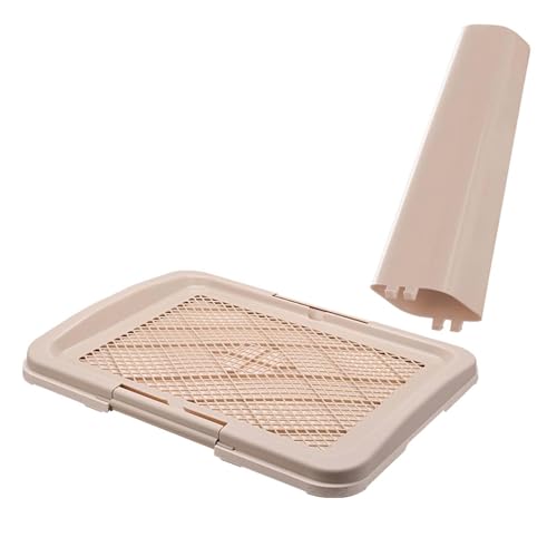JISADER Hundetoilette, Hundetöpfchen-Tablett, Töpfchentrainer mit Pfosten für andere Haustiere im Freien, kleine Tiere, Khaki JISADER Hundetoilette, Hundetöpfchen-Tablett, Töpfchentrainer mit Pfosten für andere Haustiere im Freien, kleine Tiere, Khaki von JISADER