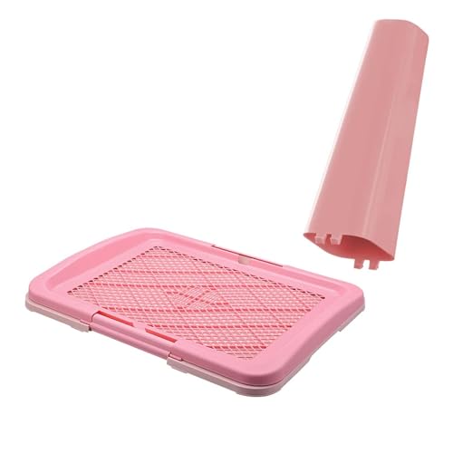 JISADER Hundetoilette, Hundetöpfchen-Tablett, Töpfchentrainer mit Pfosten für andere Haustiere im Freien, kleine Tiere, ROSA JISADER Hundetoilette, Hundetöpfchen-Tablett, Töpfchentrainer mit Pfosten für andere Haustiere im Freien, kleine Tiere, ROSA von JISADER