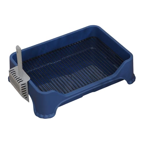 JISADER Hundetoiletten-PIPI-Pad-Halter mit Zaun, Hundetöpfchen-Tablett für im Haushalt und Garten, Blau von JISADER